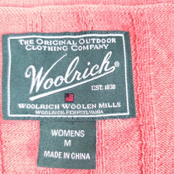 Woolrich ribbed orange merino wool cardigan - Picture 6 of 10